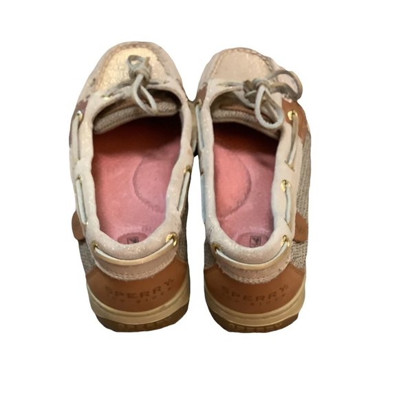 SPERRY Topsiders Tan & Gold Slip On Comfort Everyday Walking Shoe-Size 7.5 - Picture 5 of 14